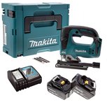 Makita DJV182RTJ 18V Li-Ion Accu decoupeerzaag set (2x 5.0Ah accu) in Mbox - D-greep - variabel - koolborstelloos Makita DJV182RTJ 18V Li-Ion Accu decoupeerzaag set (2x 5.0Ah accu) in Mbox - D-greep - variabel - koolborstelloos