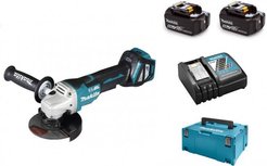 Makita DGA517RTJ 18V Accu haakse slijper (set 2x 5.0Ah accu en lader ) in Mbox - 125mm - koolborstelloos Makita DGA517RTJ 18V Accu haakse slijper (set 2x 5.0Ah accu en lader ) in Mbox - 125mm - koolborstelloos