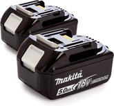MAKITA DUOPACK ACCU BL1850B 18V 5,0AH MET ACCU INDICATOR (2 STUKS) 197288-2 MAKITA DUOPACK ACCU BL1850B 18V 5,0AH MET ACCU INDICATOR (2 STUKS) 197288-2