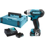 MAKITA TD110DSAJ 10,8 V SLAGSCHROEVENDRAAIER 2,0 AH ACCU (2 ST), LADER, KOFFER MAKITA TD110DSAJ 10,8 V SLAGSCHROEVENDRAAIER 2,0 AH ACCU (2 ST), LADER, KOFFER