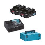 Makita 197658-5 CXT Startset DC10SA / 2X BL1021B 12V Li-Ion Accu's 2.0Ah (2-stuks) in M-Box 1 Makita 197658-5 CXT Startset DC10SA / 2X BL1021B 12V Li-Ion Accu's 2.0Ah (2-stuks) in M-Box 1