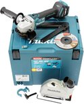 Makita DGA514ZJU1 haakse slijper 18V met AWS adapter (Bluetooth) en afzuigkap in M-box 4 Makita DGA514ZJU1 haakse slijper 18V met AWS adapter (Bluetooth) en afzuigkap in M-box 4
