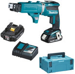 Makita DFS452AJX2 Accu Schroevendraaier met neusstuk 18V set (2x 2.0AH accu's en lader in M-box) Makita DFS452AJX2 Accu Schroevendraaier met neusstuk 18V set (2x 2.0AH accu's en lader in M-box)