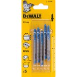 DeWalt DT2160 HSS Decoupeerzaagblad Extreme 1.2 mm tandafstand Metaal (5stuks) DT2160-QZ DeWalt DT2160 HSS Decoupeerzaagblad Extreme 1.2 mm tandafstand Metaal (5stuks) DT2160-QZ