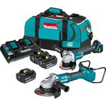 Makita DLX2245PT1 - 18V accu 2-delige combopack - DGA900 + DGA506 met 3x 5.0Ah en duolader in tas Makita DLX2245PT1 - 18V accu 2-delige combopack - DGA900 + DGA506 met 3x 5.0Ah en duolader in tas