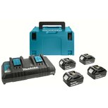 Makita 197626-8 18V Li-Ion accu starterset (4x 5.0Ah) + duolader DC18RD in Mbox 3 Makita 197626-8 18V Li-Ion accu starterset (4x 5.0Ah) + duolader DC18RD in Mbox 3