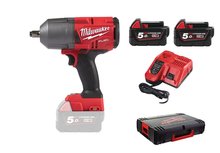 Milwaukee M18 FHIWF12-502X 18V accu slagmoersleutel set (2x 5,0Ah accu en lader) in HD Box 1356Nm 1/2" koolborstelloos 4933459696 Milwaukee M18 FHIWF12-502X 18V accu slagmoersleutel set (2x 5,0Ah accu en lader) in HD Box 1356Nm 1/2" koolborstelloos 4933459696