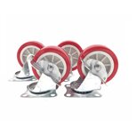 Zwenkwielen Set - 2 x Geremd, 2 x Ongeremd - 75 mm. Zwenkwielen Set - 2 x Geremd, 2 x Ongeremd - 75 mm.