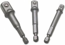 VERLENGSTUKSET DOPSLEUTELS LASER 3-DELIG 1/4'' 3/8'' 1/2'' VERLENGSTUKSET DOPSLEUTELS LASER 3-DELIG 1/4'' 3/8'' 1/2''