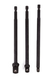 Bit verloop naar dop lang 1/4-3/8-1/2" x 150 mm Bit verloop naar dop lang 1/4-3/8-1/2" x 150 mm