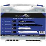 Labor reciprozaagbladenset hout & metaal in koffer 24-delig